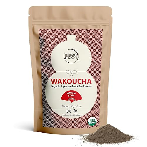 Matcha Moon Matcha-Style Wakoucha Black Tea Powder | Premium USDA Organic Japanese Black Tea from Kagoshima | Rich Flavor for Brewing, Smoothies