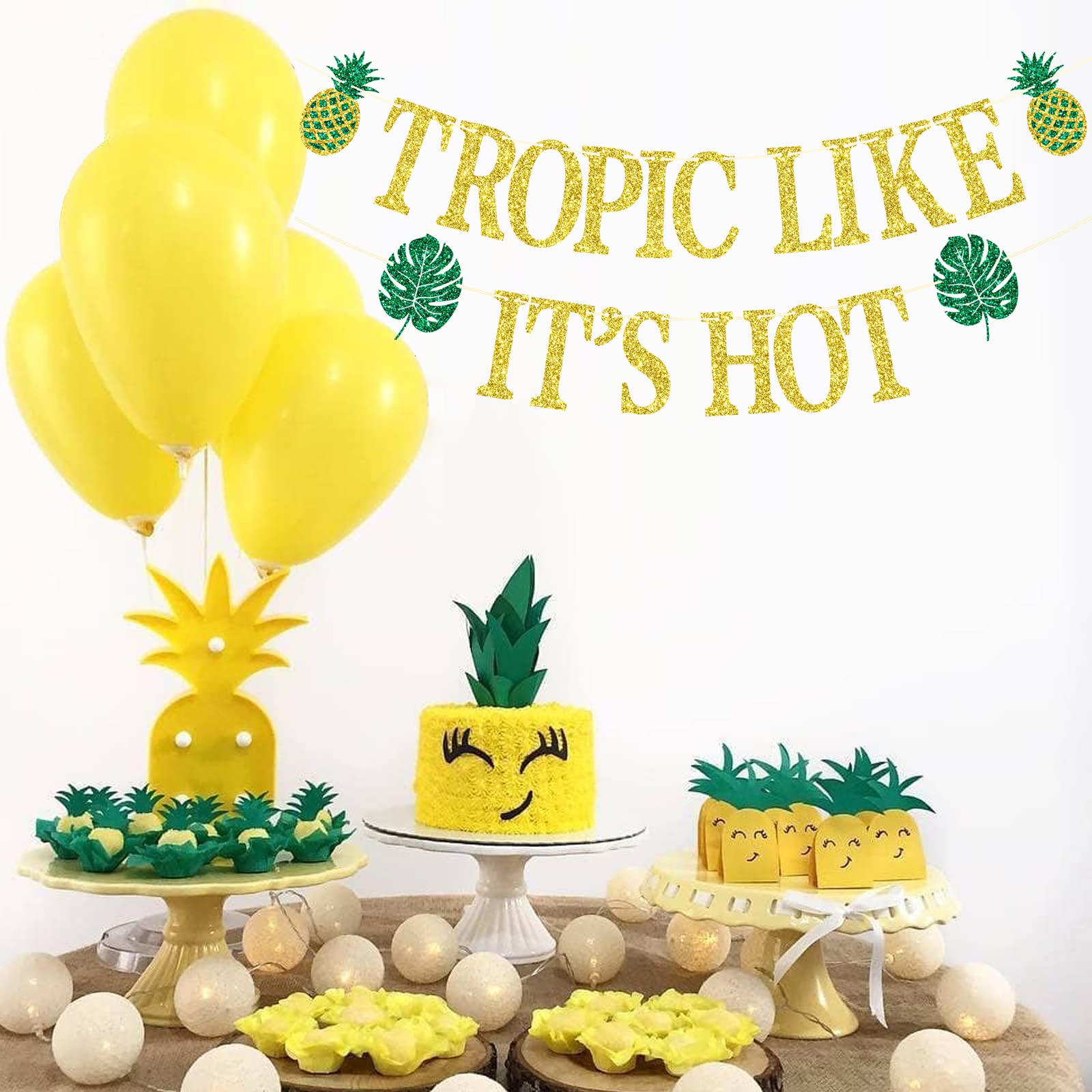 Tropic Like It's Hot Banner, Hawaiian Luau Party Decorations, Tropic Like It's Hot for Hawaiian Luau Party, Tropical Bachelorette Party, Beach Bach