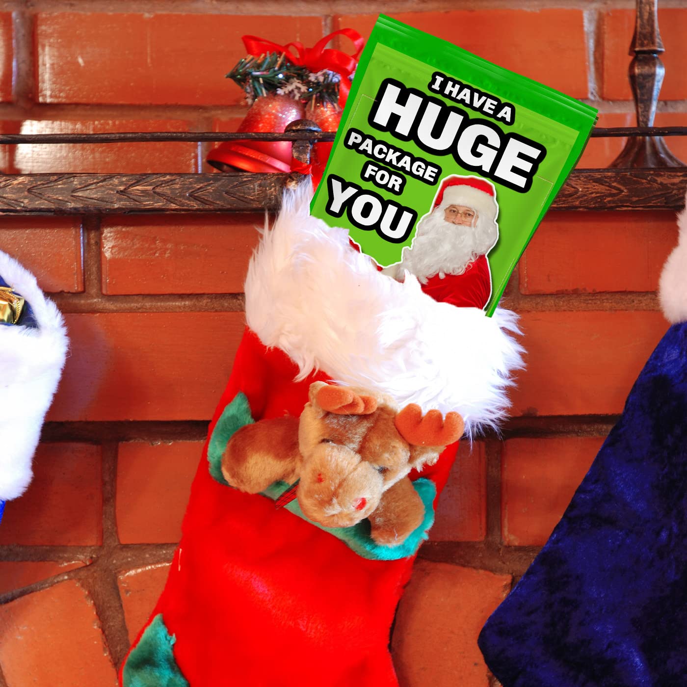 Huge Package Naughty Cotton Candy - Funny Candy for Women - Funny Santa Gag Gift for Christmas Lovers - Pink Strawberry Flavor - Stocking Stuffers