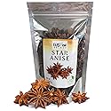 Fusion Select Dried Star Anise - Whole Badian Spice for Oriental & Indian Dishes & Recipes - Natural Herbs & Seasoning for Baking & Cooking - Packed