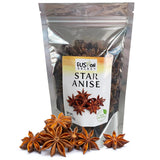 Fusion Select Dried Star Anise - Whole Badian Spice for Oriental & Indian Dishes & Recipes - Natural Herbs & Seasoning for Baking & Cooking - Packed