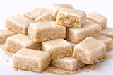 Arjhanay’s Sweets White Frosted Peanut Butter Bars, 12 oz Container (22-25 Pieces) - Thick Bakery-Style Candy with Sweet White Coating, Plant-Based