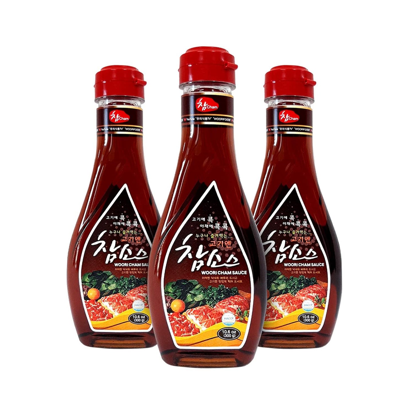 WOORI Cham Sauce Korean BBQ Dipping Sauce, 31.8 oz 3 Pack