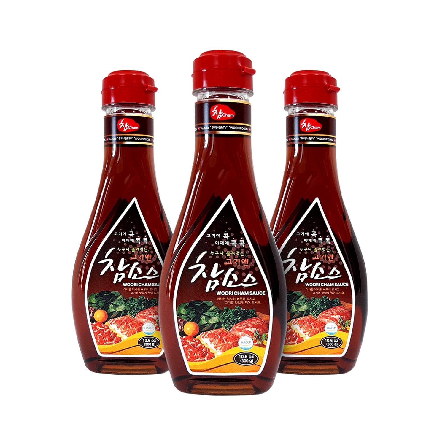 WOORI Cham Sauce Korean BBQ Dipping Sauce, 31.8 oz 3 Pack