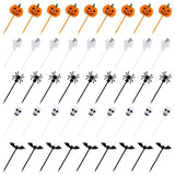 100 PCS Halloween Picks Plastic Halloween Party Cupcake Toppers Appetizer Picks