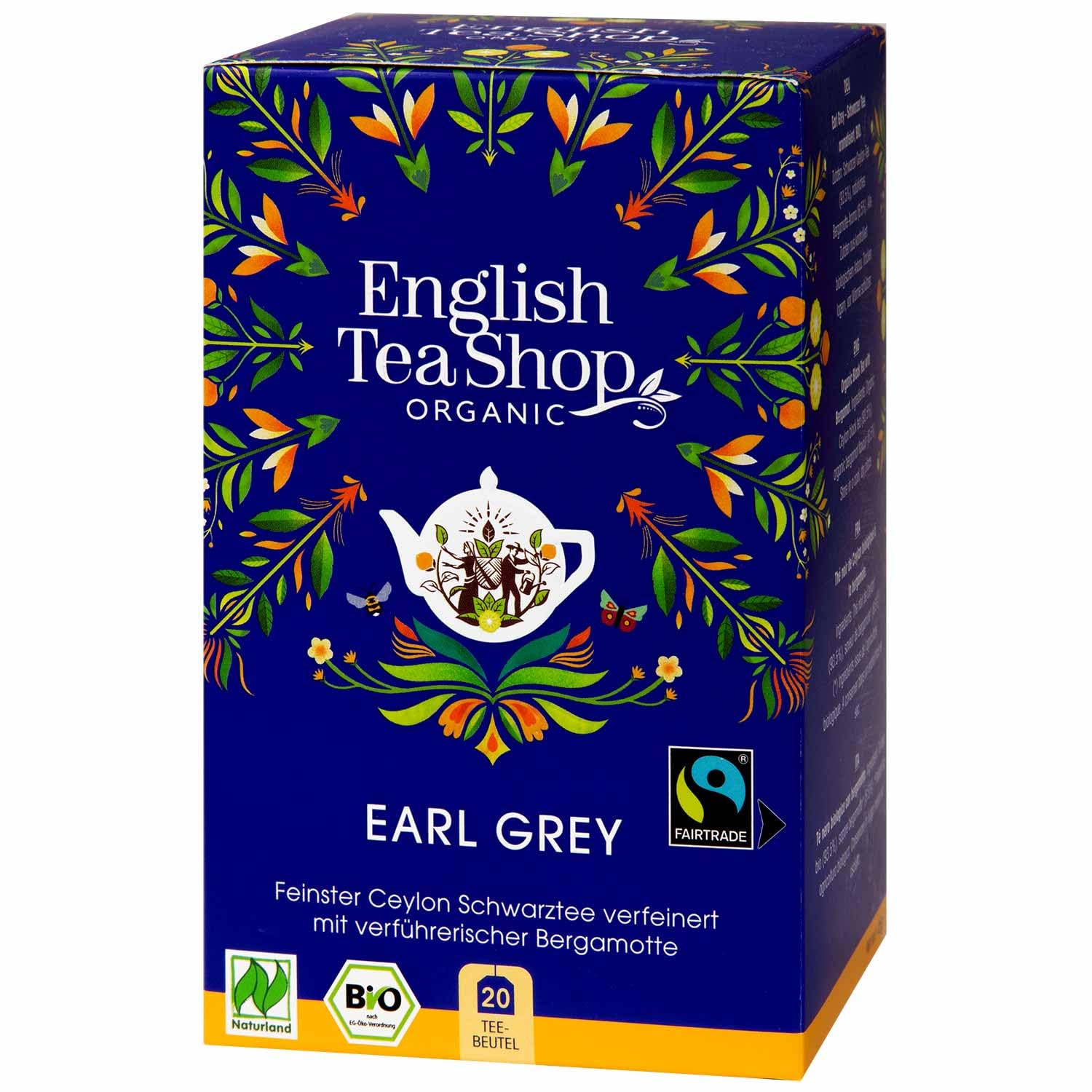 English Tea Shop Earl Grey Fairtrade & Organic 20 Sachet Tea Bags