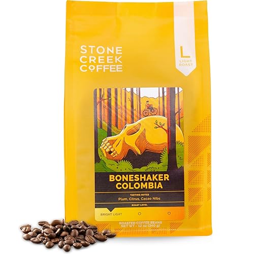 Stone Creek Coffee Light Roast Whole Bean Coffee - 12 Ounce (Pack of 1) - Smooth Specialty Fresh Roasted Coffee Beans with Juicy and Citrus Tasting