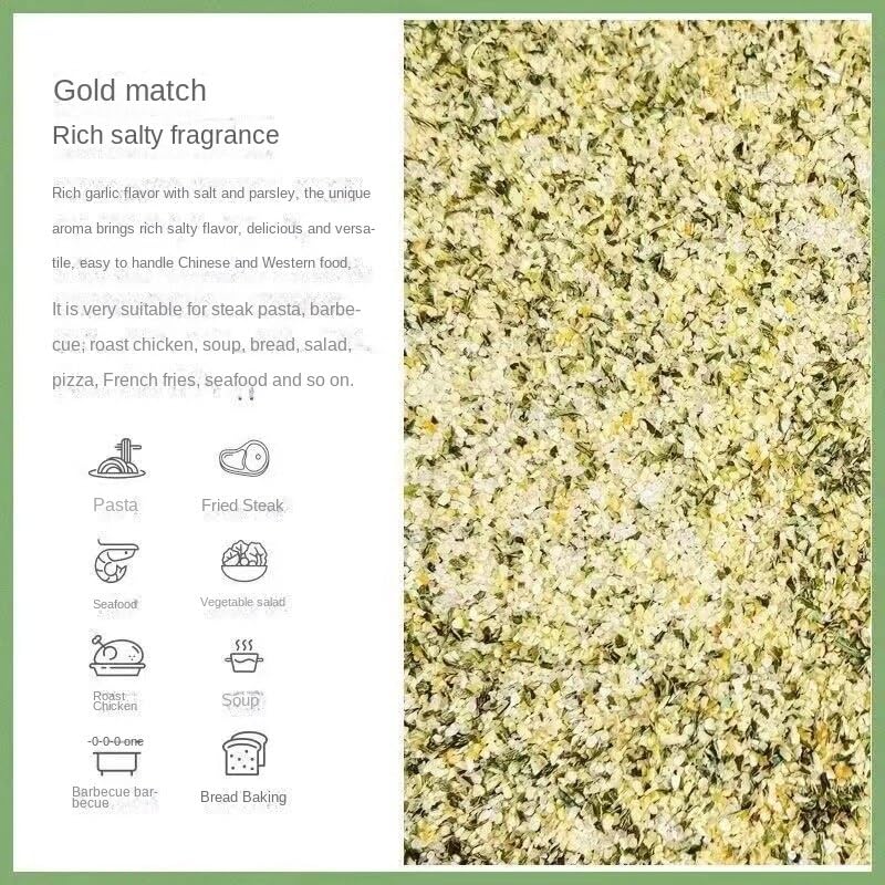 Zercumm Parsley Garlic Salt Compound Seasoning Garlic Powder Sea Salt Pasta Parsley Crushed Garlic Salt Powder Celery Crushed Light Food Seasoning