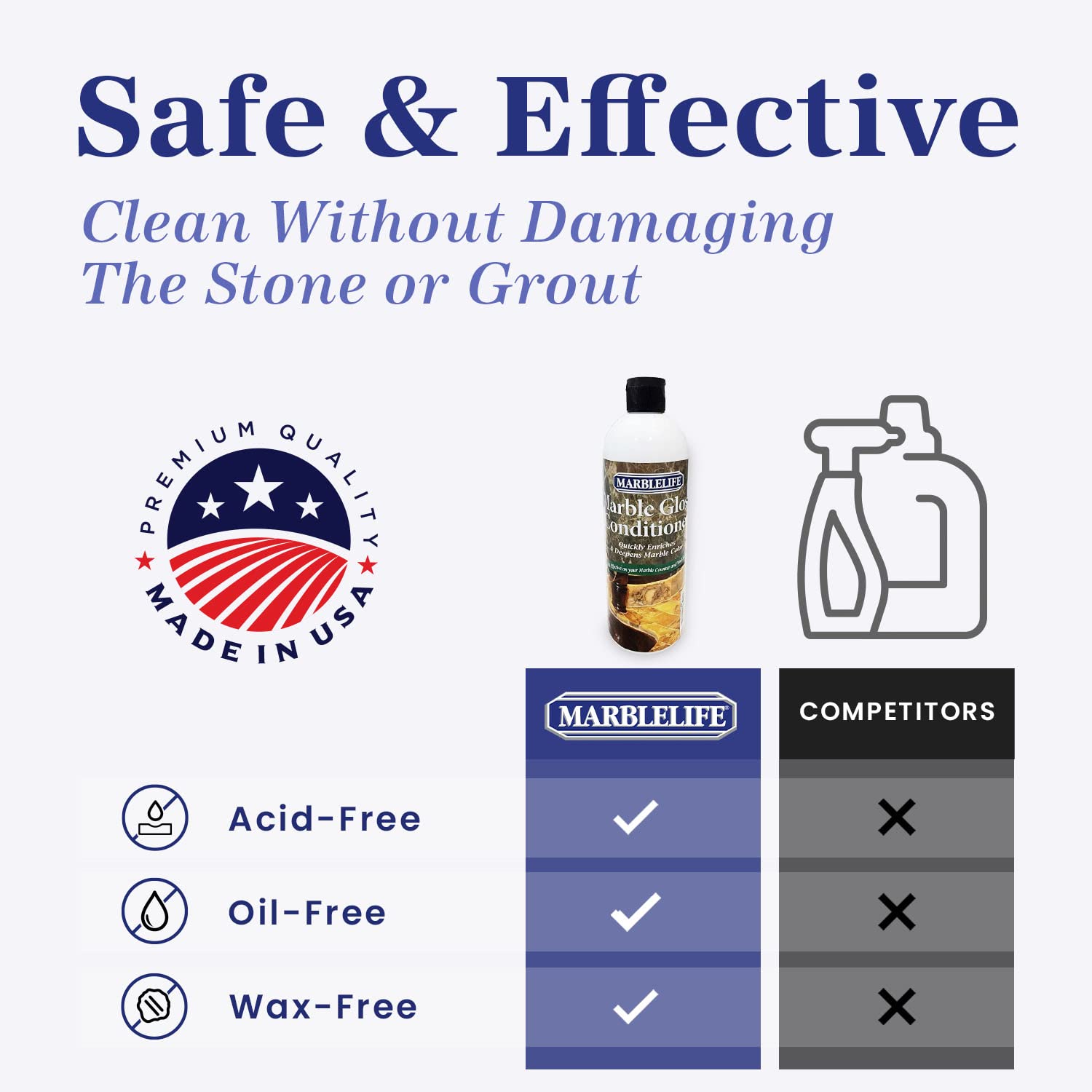 Marblelife Marble Gloss Conditioner, Used For Heavy Duty Countertop, Table, Bar, and Vanity Surfaces, Easy To Use Marble Conditioner Helps Rejuvenate