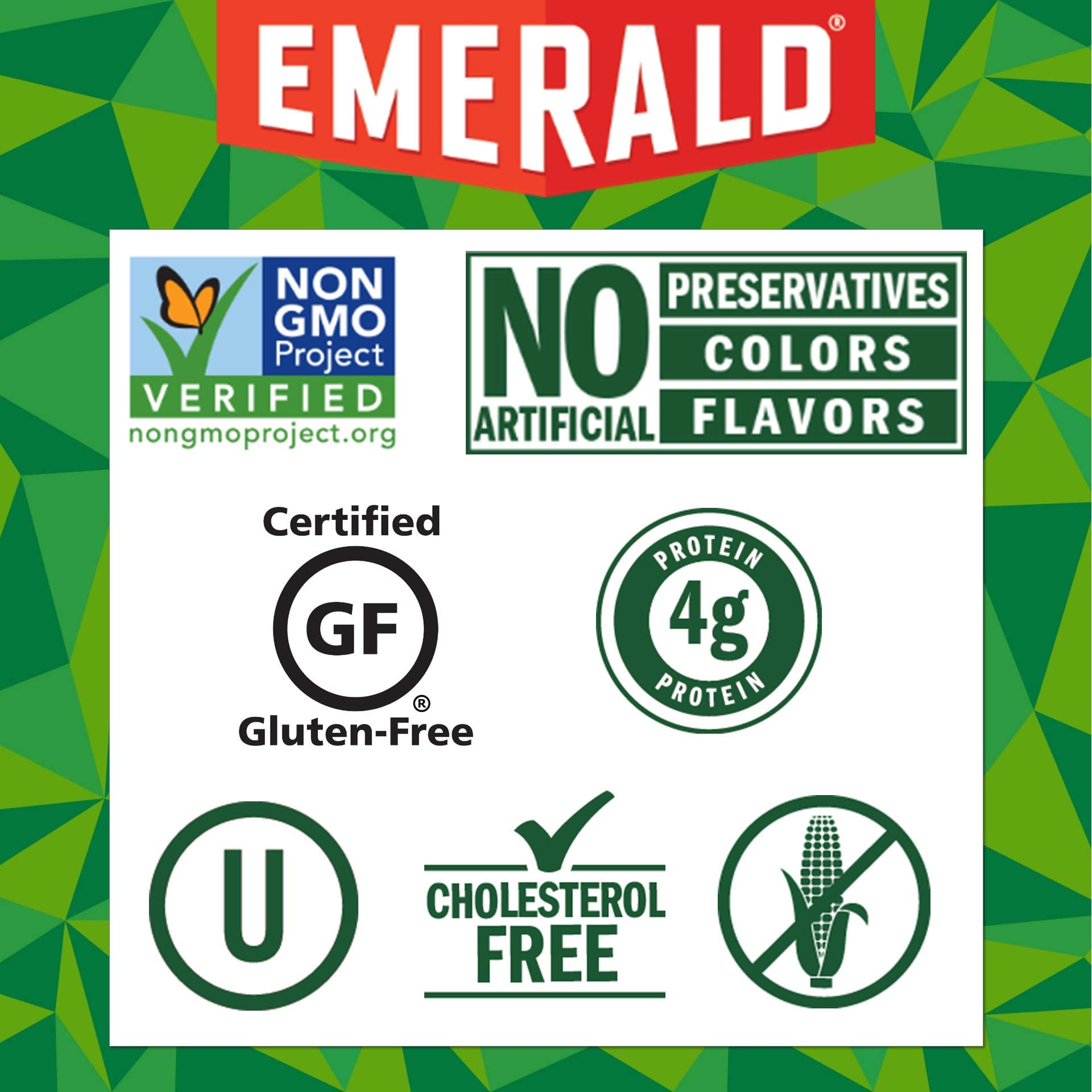 Emerald 34325 100 Calorie Pack All Natural Almonds, 0.63oz Packs, 7/Box