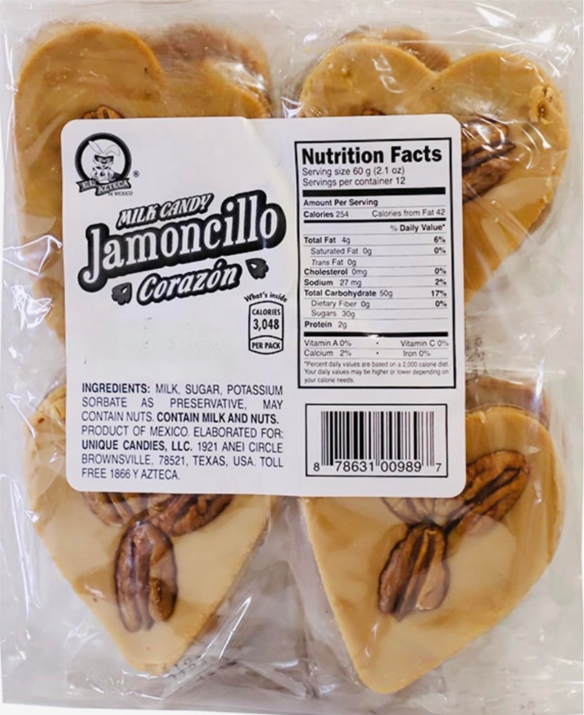 jamoncillo mexican milk candy with pecans 12 pcs