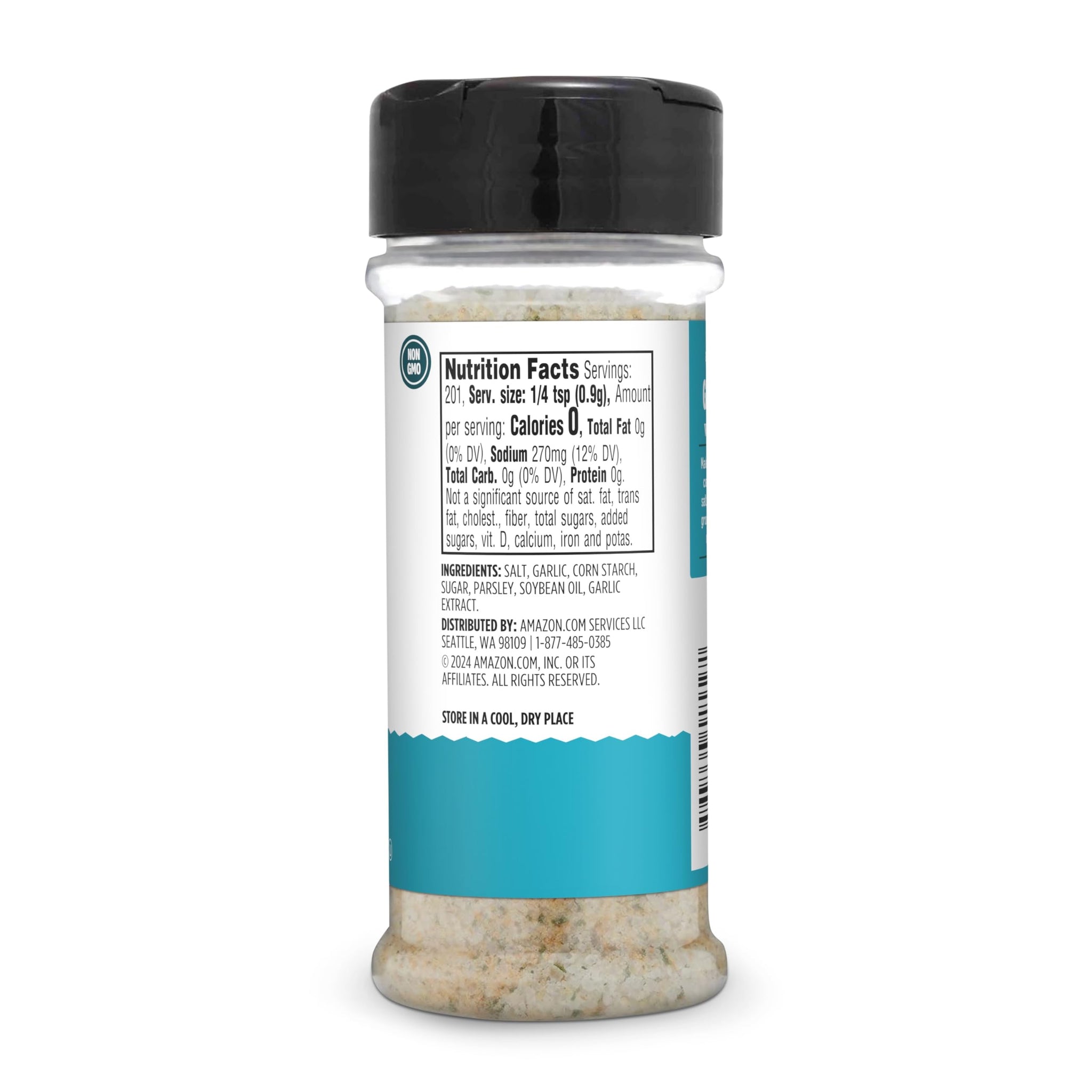 Amazon Grocery, Garlic Salt with Parsley, 6.4 Oz