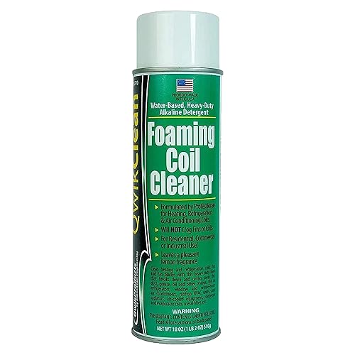 QwikProducts Foaming Coil Cleaner for AC Unit, Heating, Refrigerator, Air Conditioner No Rinse Coil Cleaner Spray Breaks Down Dirt, Dust, Grease