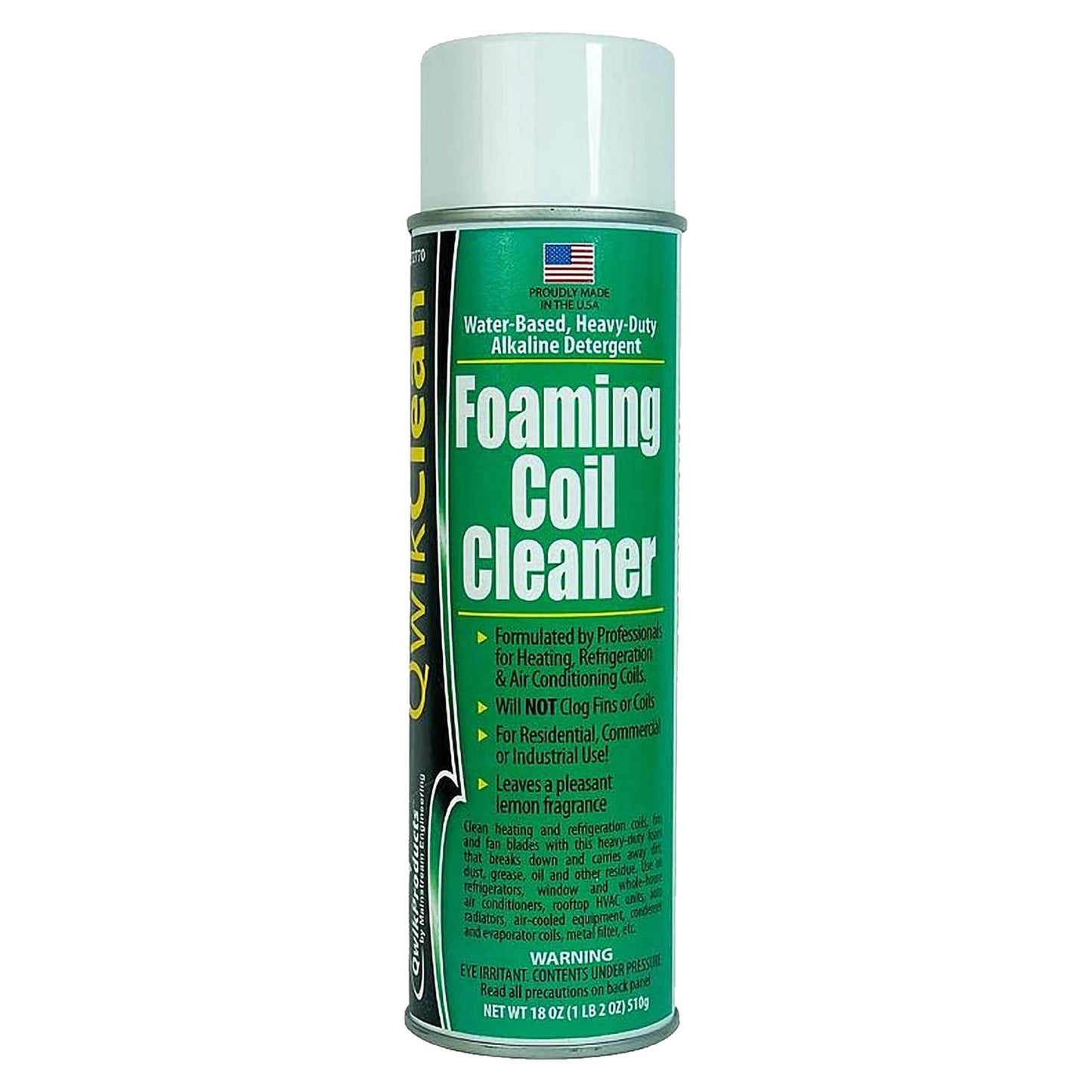 QwikProducts Foaming Coil Cleaner for AC Unit, Heating, Refrigerator, Air Conditioner No Rinse Coil Cleaner Spray Breaks Down Dirt, Dust, Grease