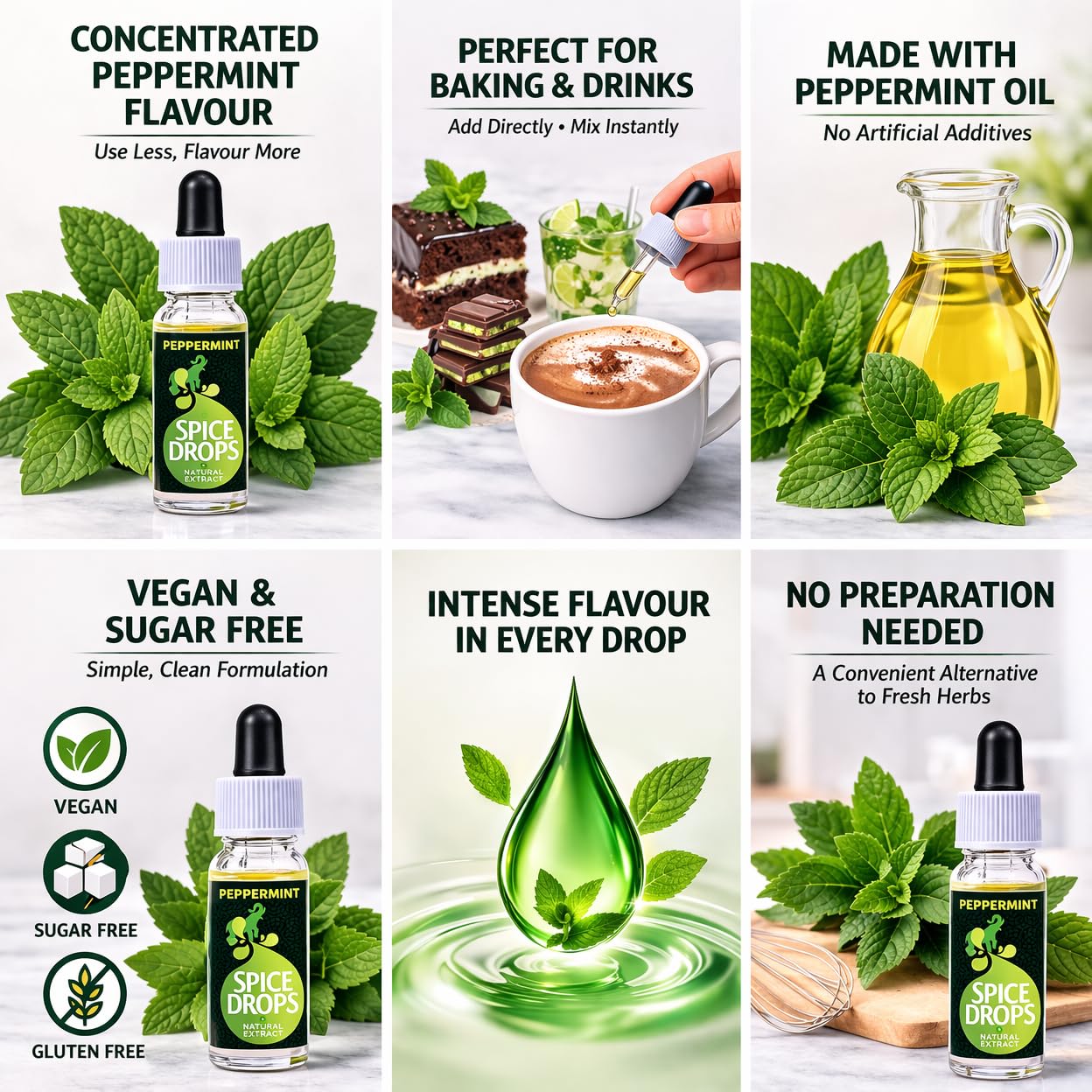 Holy Lama Natural Peppermint Extract Spice Drops (5ml)