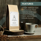 100% Arabica Dark Roast Ground Coffee Powder - High Altitude, Freshly Medium Roasted for Rich Flavor - Pure Brew Finest Beans (Drip, 12 Oz)