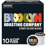 Brooklyn Roasting Company Coney Island Blend, Single Serve Keurig K-Cup Pods, Dark Roast Coffee, 10-Count Box