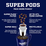 Majestic Blends Organic Coffee, Cascade Breakfast Blend SUPER PODS, Single-Serve Coffee Pods, 48 Count