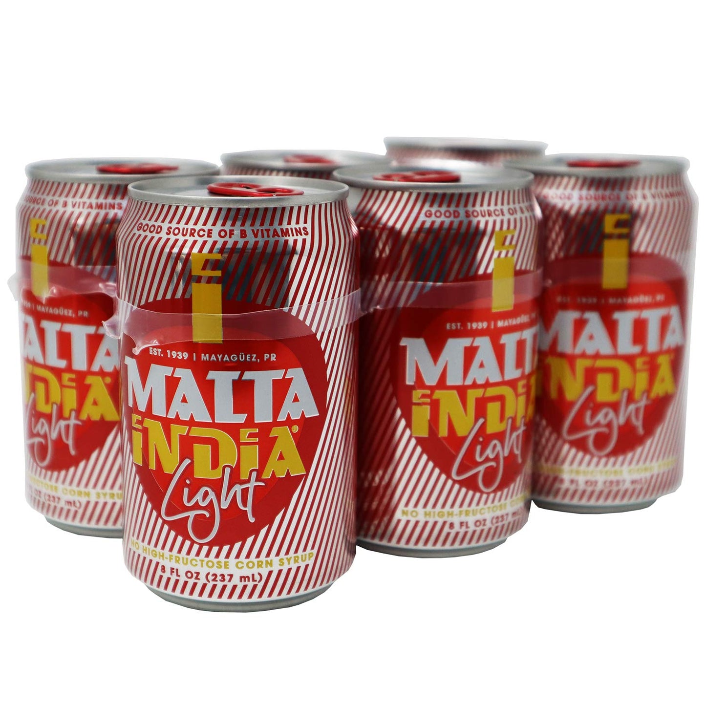 Malta India Light Cans 8 oz - 6 pack