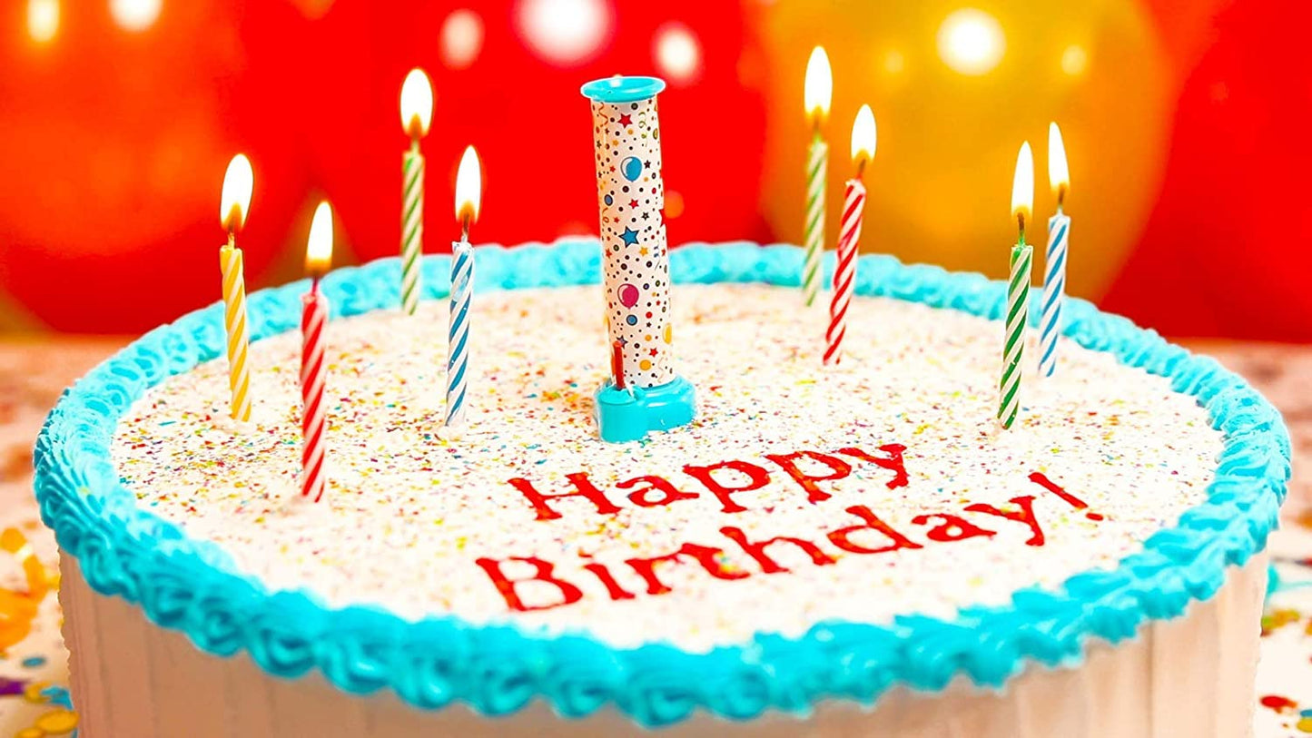 BEST PARTY EVER! Confetti Candle Cake Topper, Shower Your Cake in Edible Confetti Sprinkles, Fun Way to Celebrate Birthdays, Parties and More, 2-Pack