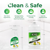 Hygea Natural Tough Action Tile & Grout Cleaner Duo - Deep Cleans Dirt & Scum, Conditions & Enhances Stone Color - Acid-Free & Residue-Free