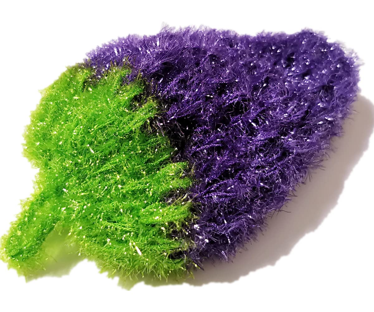 Cute Fruit Strawberry Acrylic Dish Scrubber Non-Scratch Washing Sponge Rag Clean Cloth Purple Pack of 2