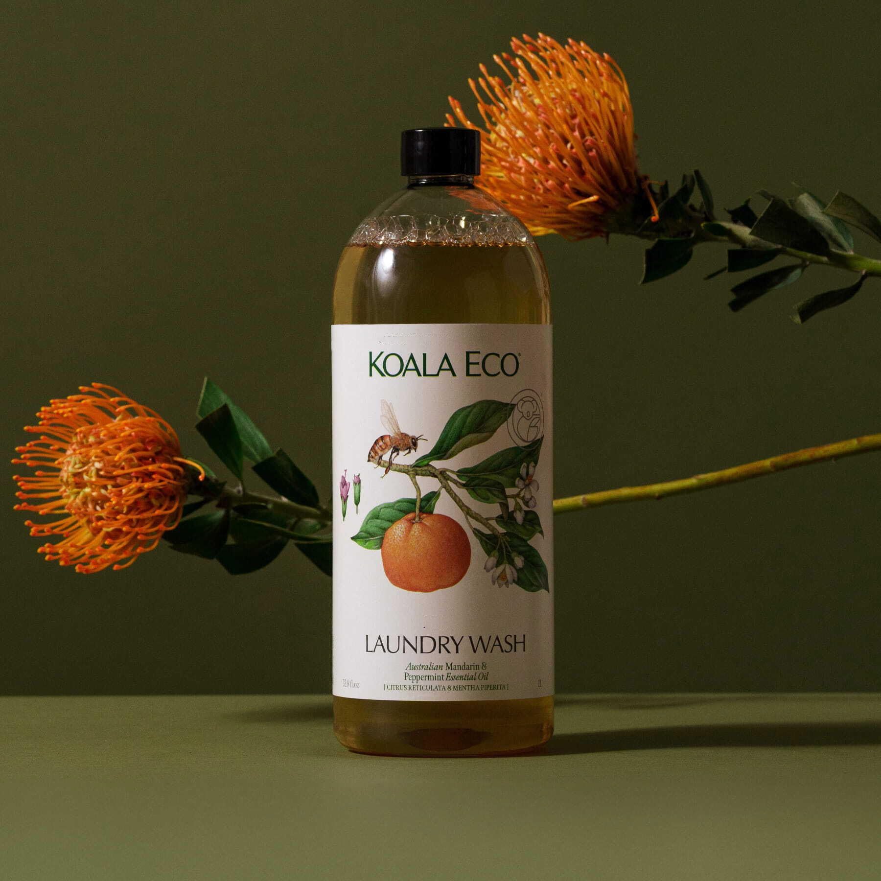 Koala Eco Laundry Wash - with Australian Mandarin and Peppermint Essential Oil - 33.8oz