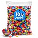 Assorted Fruit Gummies, 10 lb Bulk Bag, Chewy Gummy Candy for Parties