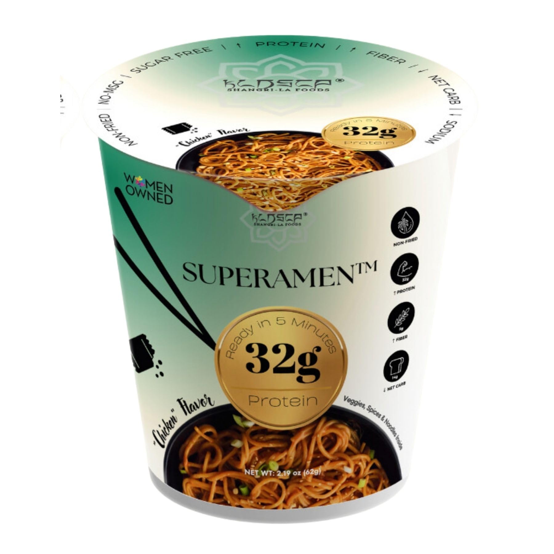 High Protein Ramen Noodles - 1 Pack | Protein Ramen Cups for Lunch or Dinner | Better for You Plant-Based Instant Meal