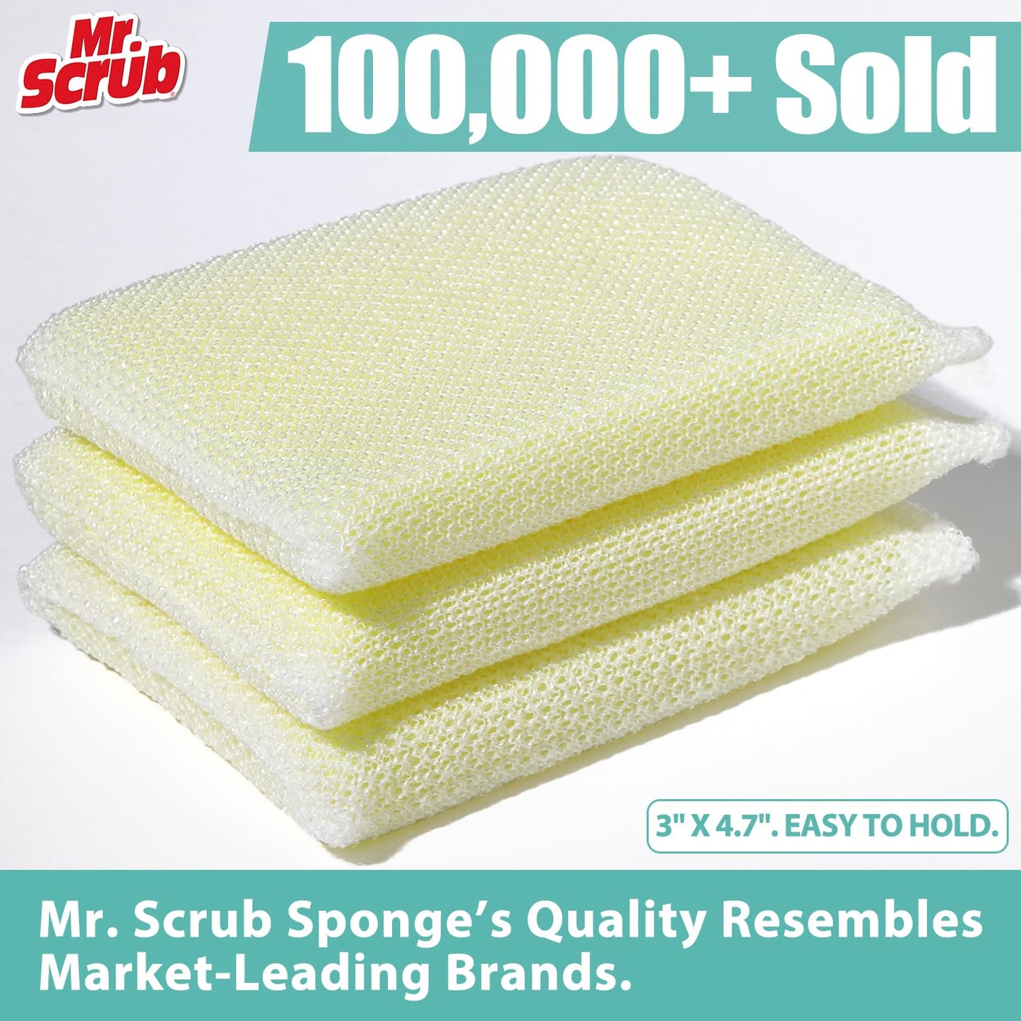 Sponges Kitchen Scrub Dish Sponge Scouring Pad, 6 Pads Cleaning Brush Dishwasher Soap Supplies, Dishwashing Dinnerware Towels Sink Pan Pot Cloth Rags