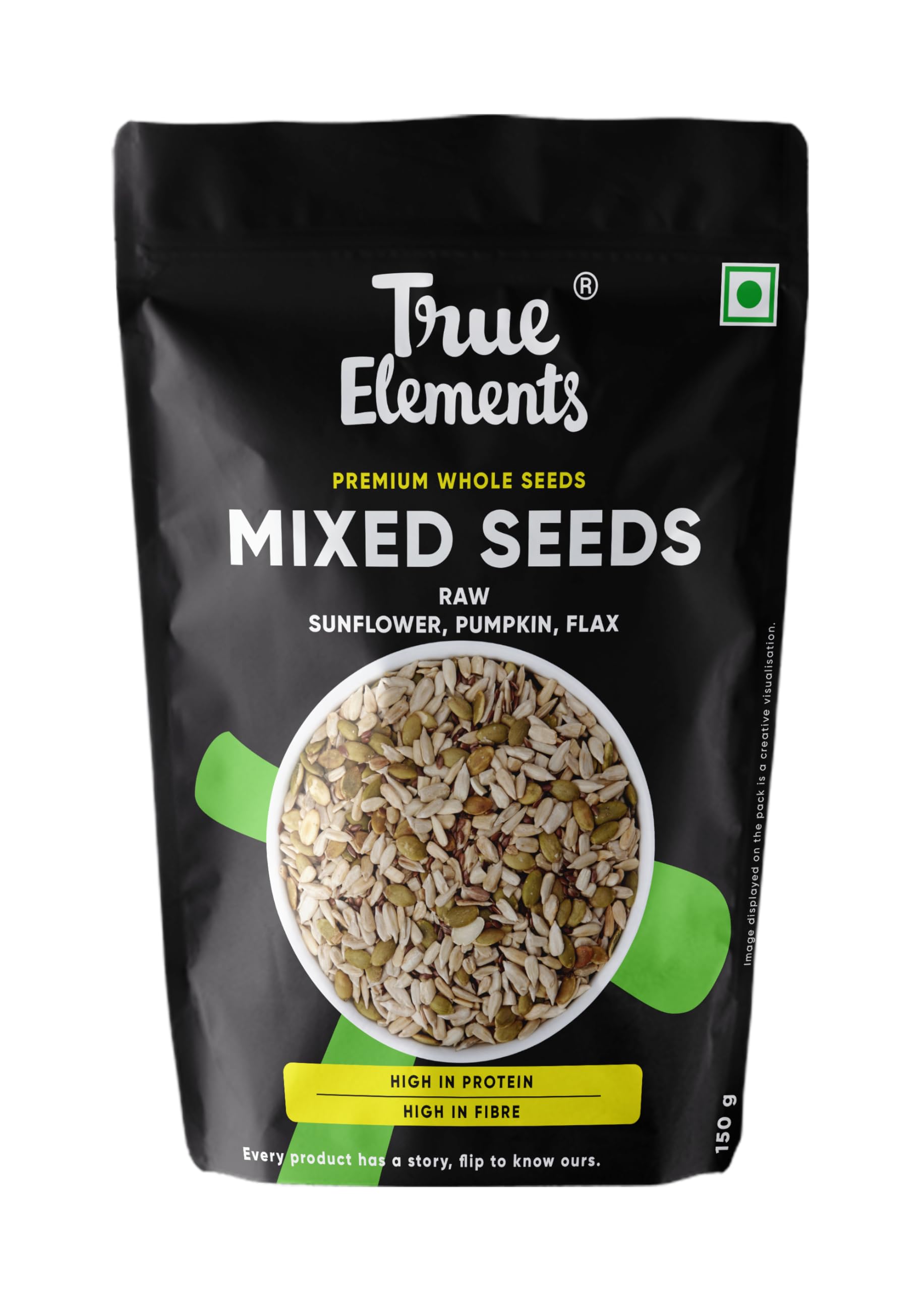 True Elements Raw Sunflower, Pumpkin & Flax Seeds, 150g