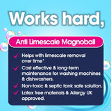EcoZone Magnoball Anti-Limescale Device for Dishwashers & Washing Machines, Reusable Magnetic Limescale Remover & Descaler, Drum & Interior Cleaner