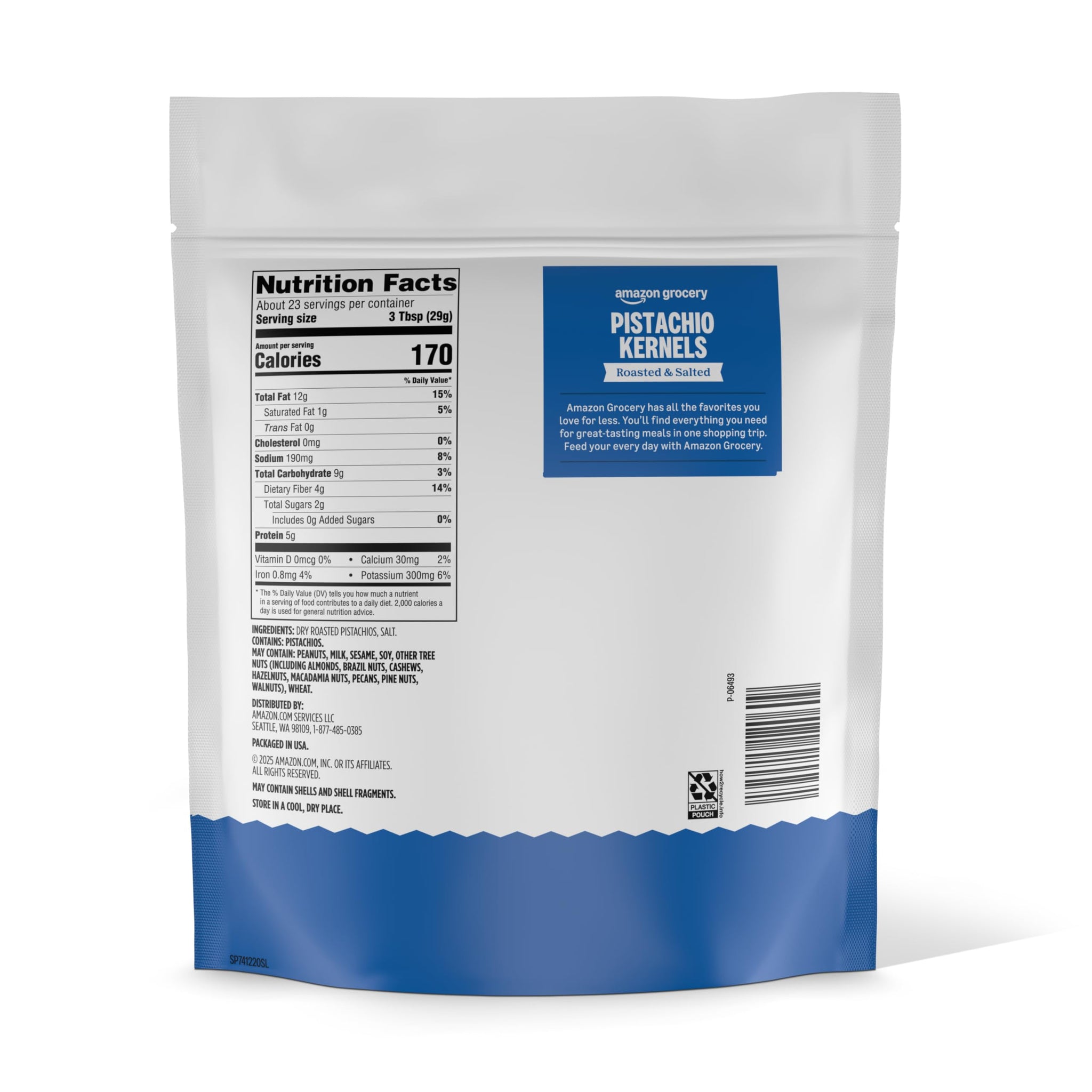 Amazon Grocery, Pistachio Kernels, Roasted & Salted, 24 Oz (Previously Happy Belly, Packaging May Vary)