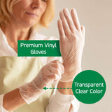 TenderGentle Vinyl Disposable Gloves for Cooking and Food Prep - Case of 1000 Clear Large Latex Free Disposable Gloves - Food Safe for BBQ, Cooking