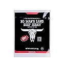 No Mans Land Slow-Dried Beef Jerky | 17G Protein, Low Carb, Low Calorie Beef Snack | Smoked & Seasoned Jerky Strips | HOT 6oz Bag