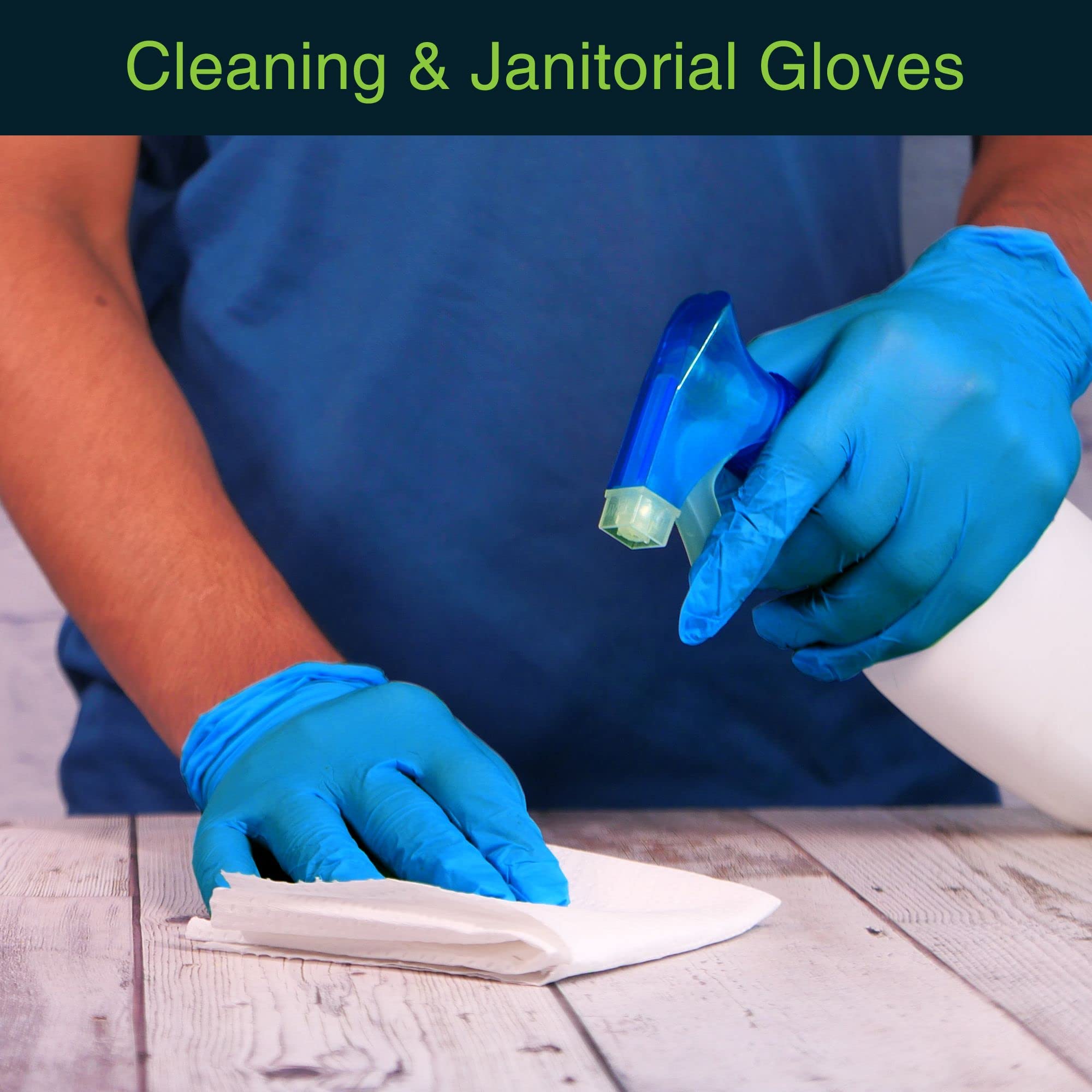 Blue Gloves Disposable Latex Free Large, 50 Count - Medical and Dental Grade Surgical Gloves - Powder Free Nitrile Gloves Large - 3 Mil Thickness