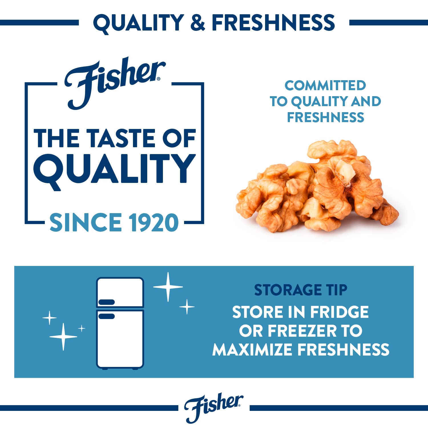 Fisher Chef's Naturals Walnut Halves & Pieces (Pack of 2) 1 Pound Bags