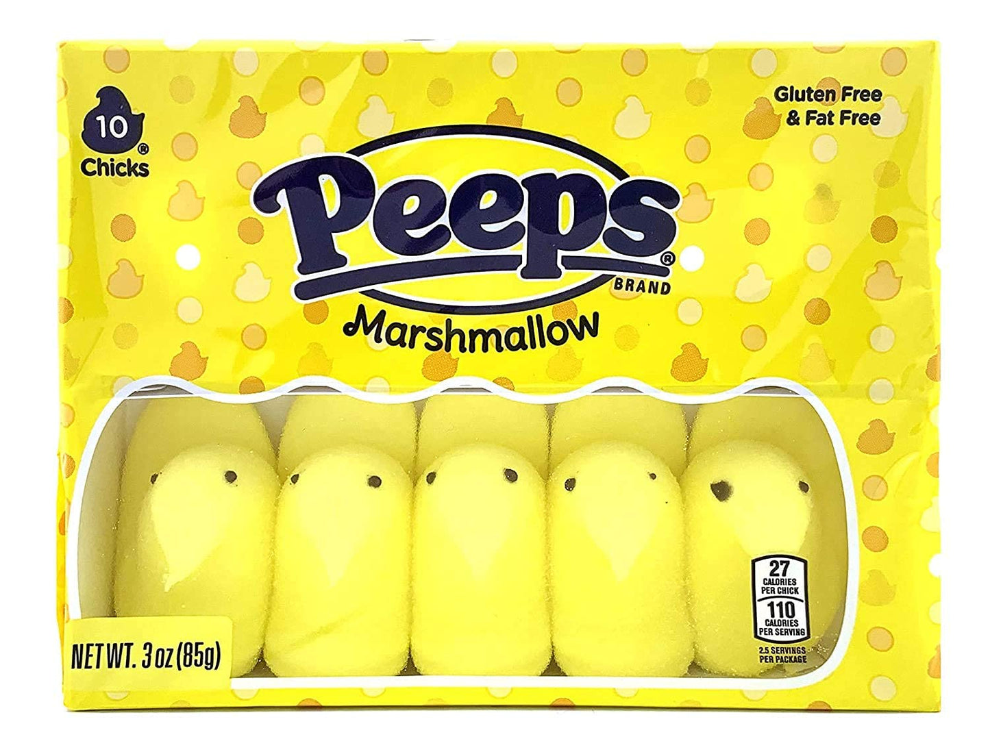 Easter Peeps Peeps Yellow Marshmallow Chicks Easter Candy (Pack of 3), 10 Count