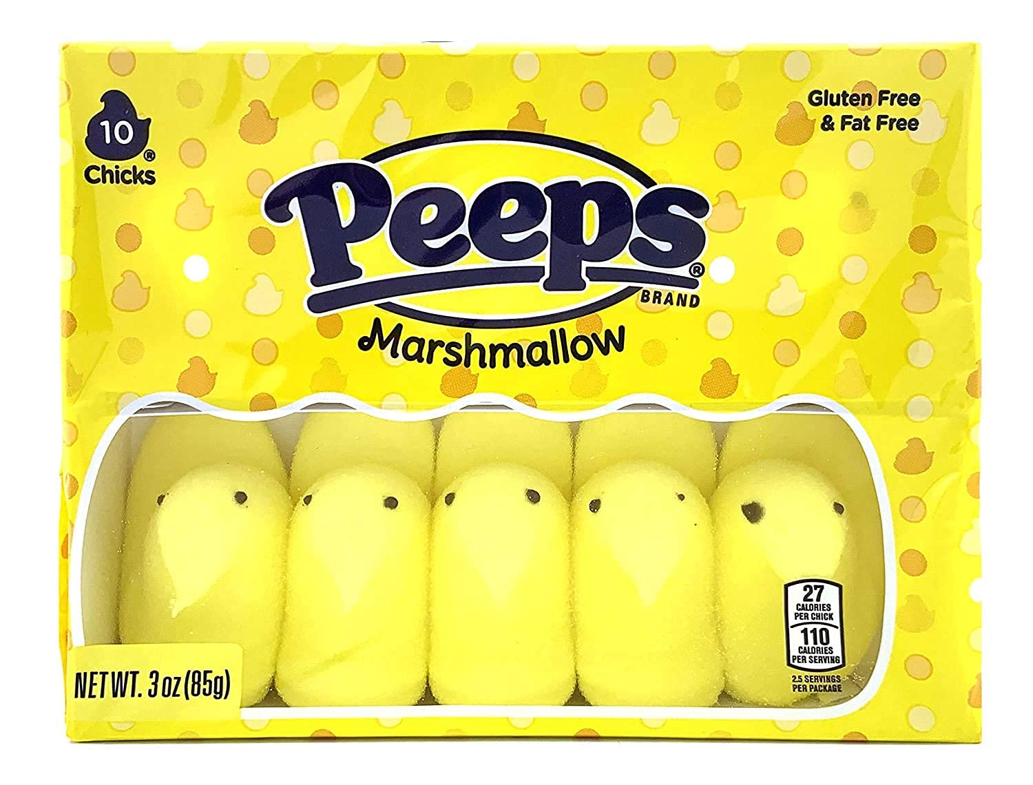 Easter Peeps Peeps Yellow Marshmallow Chicks Easter Candy (Pack of 3), 10 Count
