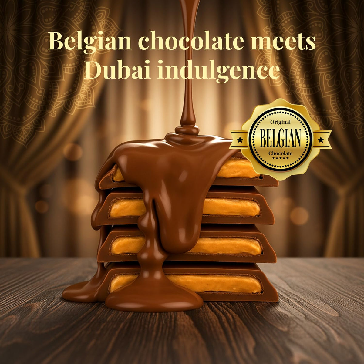 ChocCart Dubai Chocolate - Premium Middle Eastern Gourmet Chocolate | Authentic Dessert Imported from UAE (95g / 3.35 oz) | Knafeh with Peanut Butter