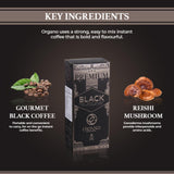 ORGANO Gourmet Black Coffee, 100% Certified Organic Ganoderma Lucidum (30 Sachets)
