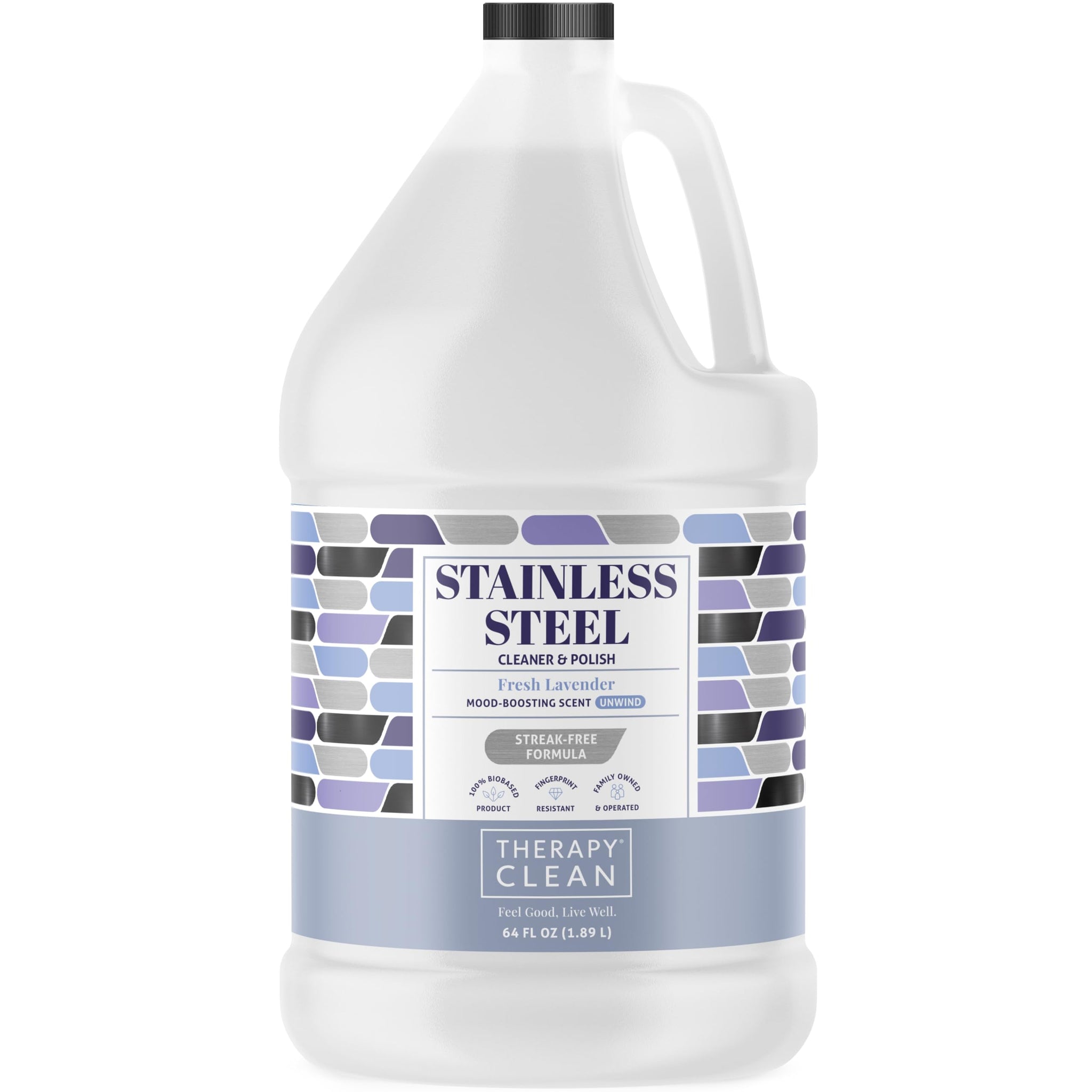 Therapy Stainless Steel Cleaner Bulk Refill - 64 oz. - Streak-Free, Removes Fingerprints and Water Marks from Appliances and Grills