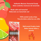 Chaca-Chaca Tamarindo De Frutas - Sal Y Chile Tamarind Mexican Candy, Dulces Mexicanos, 20 Pcs Pack 2 - Authentic Tamarind Candy