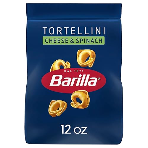 Barilla Cheese & Spinach Tortellini Pasta, 12 oz. Bag - 6 Servings Per Bag - Pantry Friendly Dried Tortellini - Made with Non-GMO Ingredients