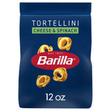 Barilla Cheese & Spinach Tortellini Pasta, 12 oz. Bag - 6 Servings Per Bag - Pantry Friendly Dried Tortellini - Made with Non-GMO Ingredients