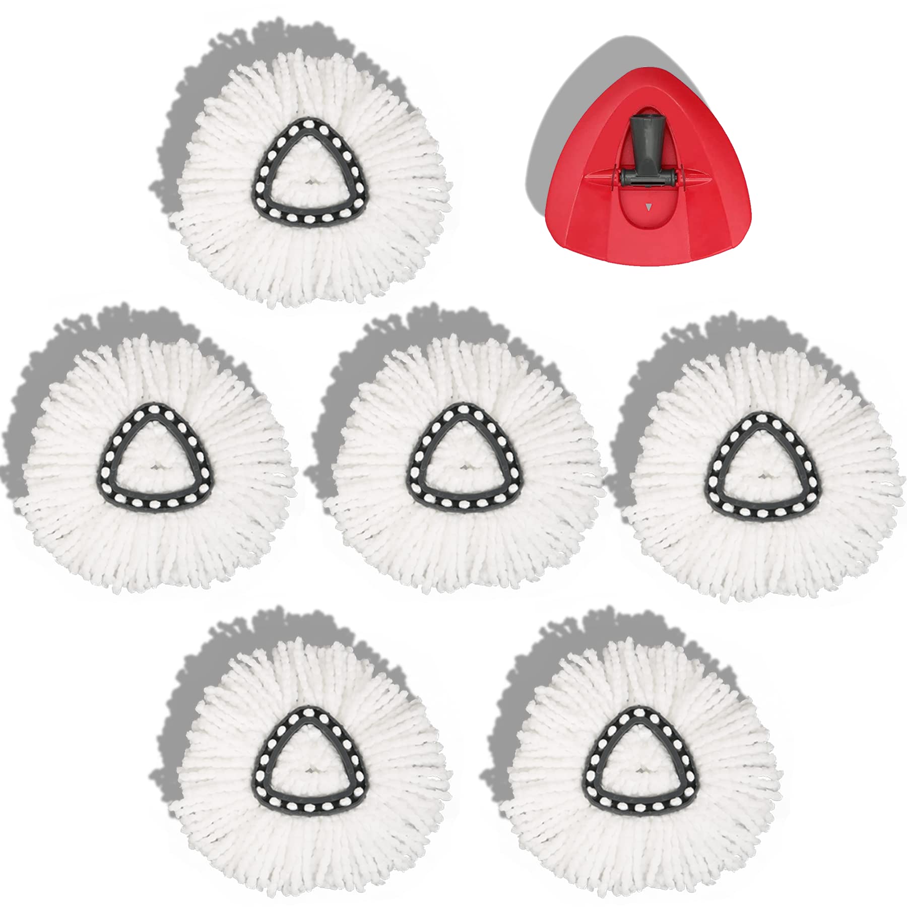 homsis 6+1 Pack Mop Head Replacement Compatible with O Ceda EasyWring Spin Mop Replace Refills for Ocedar, Deep Cleaning Machine Washable