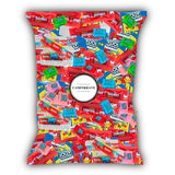 CandyKrave Candies with 6 Pounders pack of 4 Gummies Sweets Assortment Bulk Candy Variety Pack Individually Packed (Twizzlers Rainbow and Strawberry