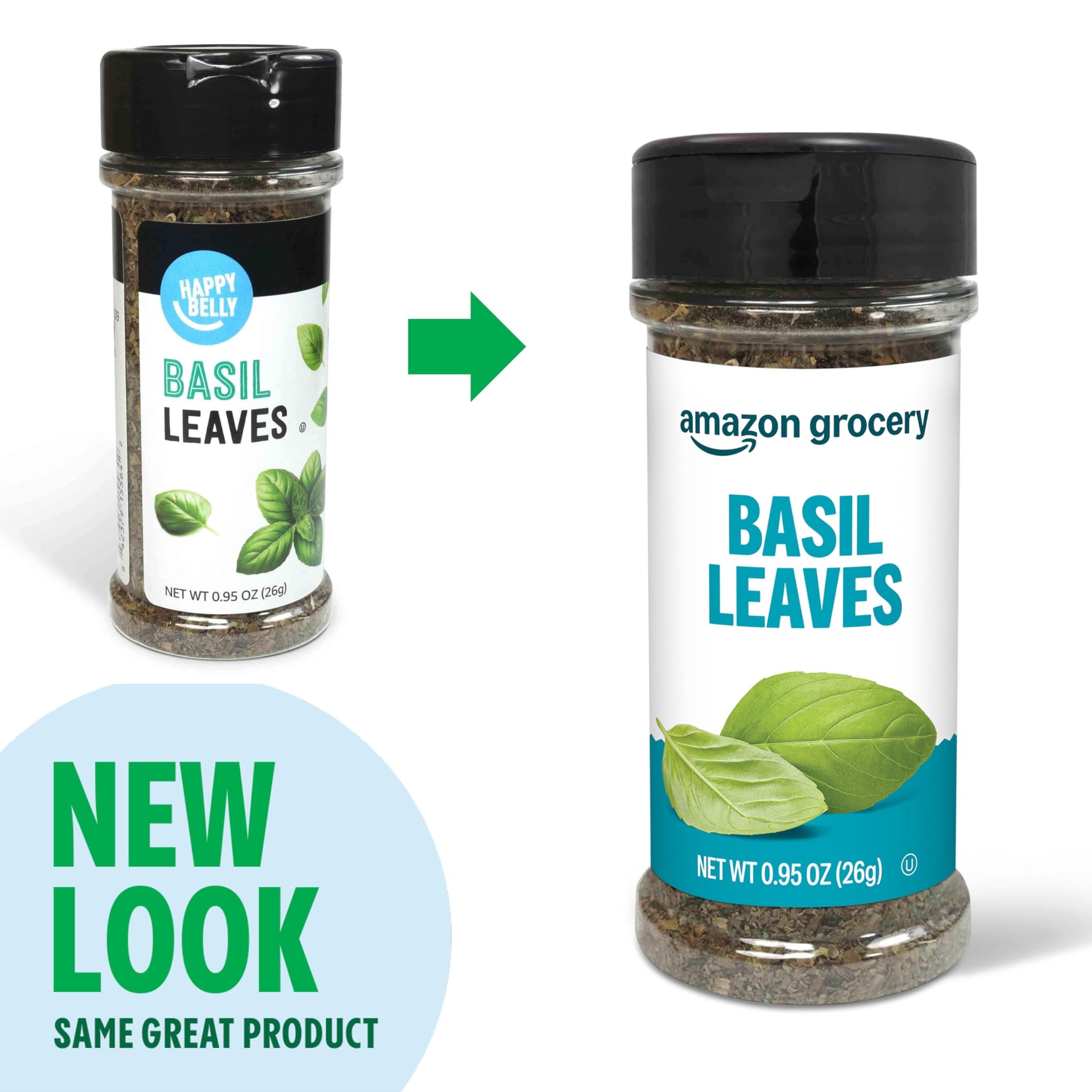 Amazon Grocery, Basil Leaves, 0.95 Oz