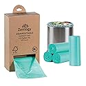 Zenlogy Compostable 1.2 Gallon Garbage Bag, Eco Friendly Small Trash Bags, Mini Biodegradable Waste Basket Bin Liners for Bathroom & Office, 125 Count