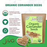 Jiva Organics Organic Coriander Seeds Whole 1.25 Pound Bulk Bag - Non-GMO